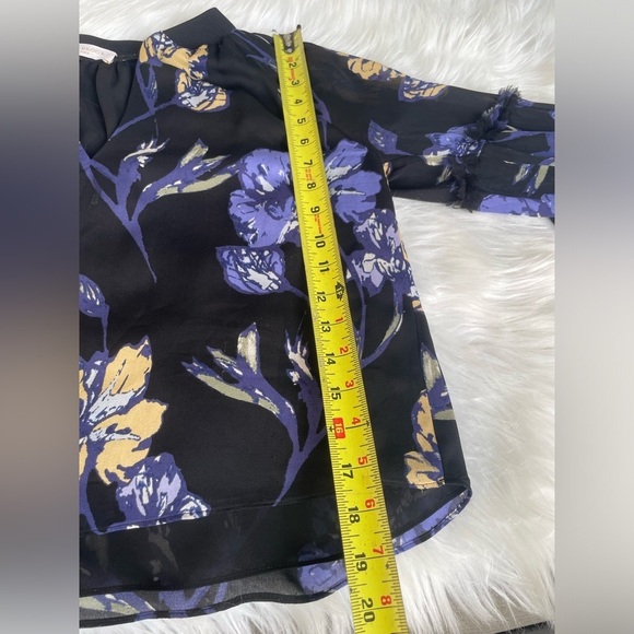 Ramy Brook Printed Puff Sleeve Blouse - Floral Print - Size Medium? - Picture 9 of 9